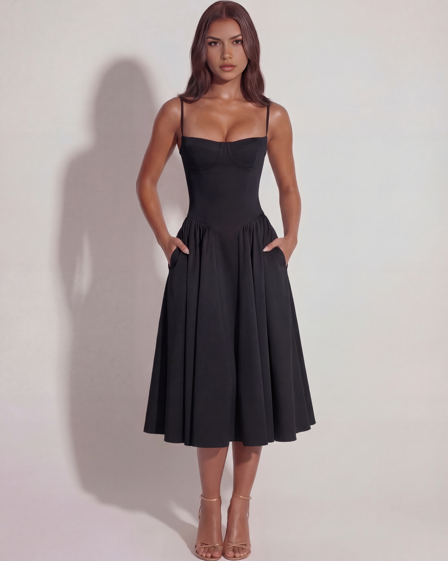Vestido Francesca en color negro - Cloe Montiel