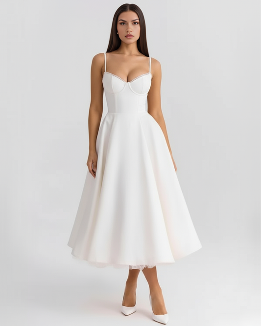 Vestido Selene en color blanco - Cloe Montiel