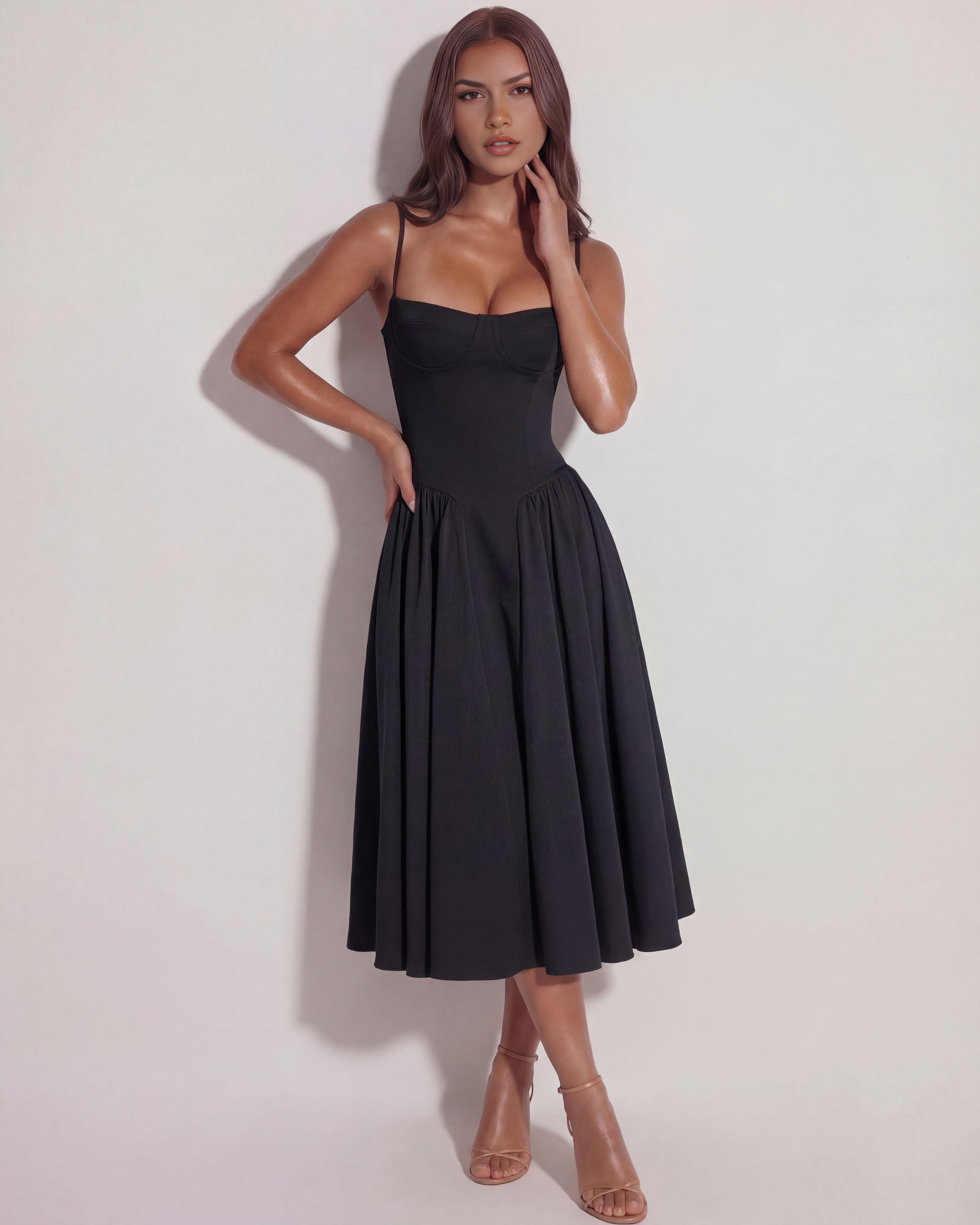 Vestido Francesca en color negro - Cloe Montiel