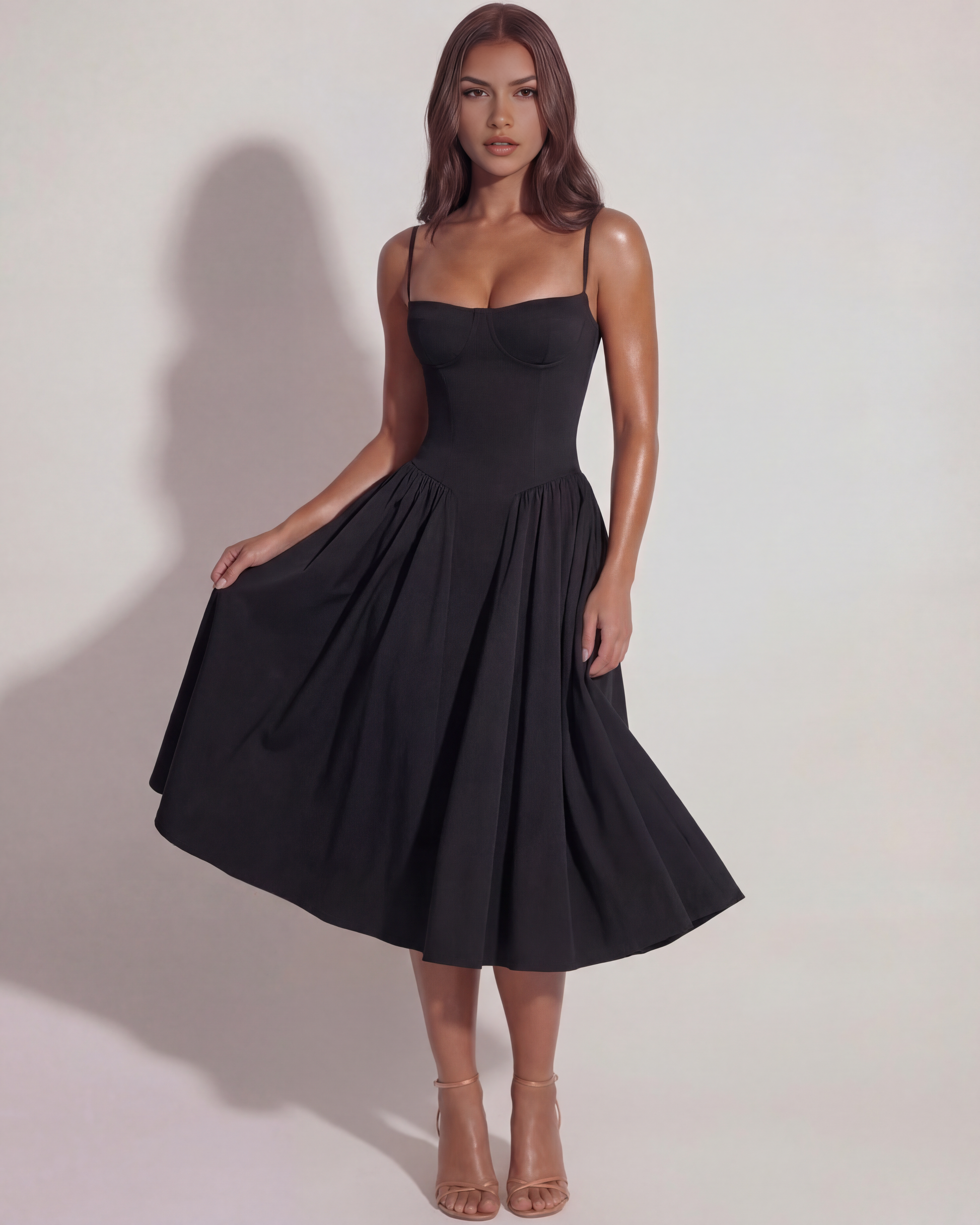 Vestido Francesca en color negro - Cloe Montiel