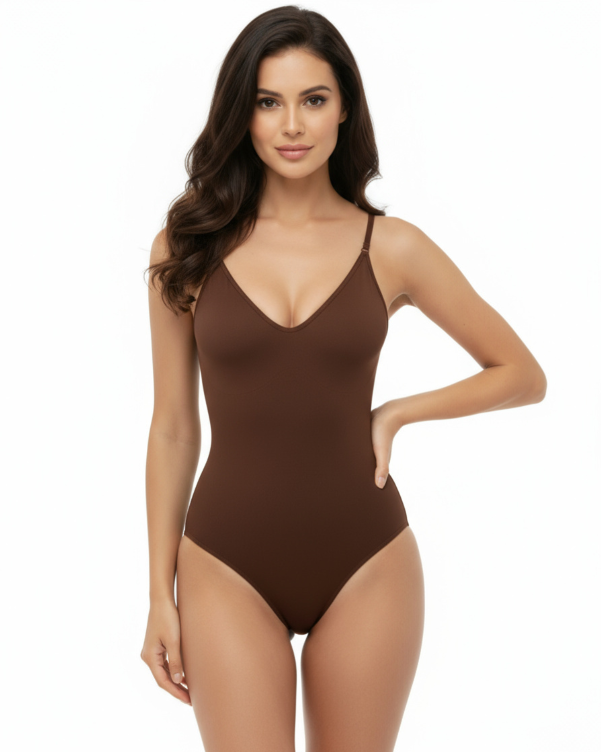 Snatched Shapewear Bodysuit en color marrón - Cloe Montiel