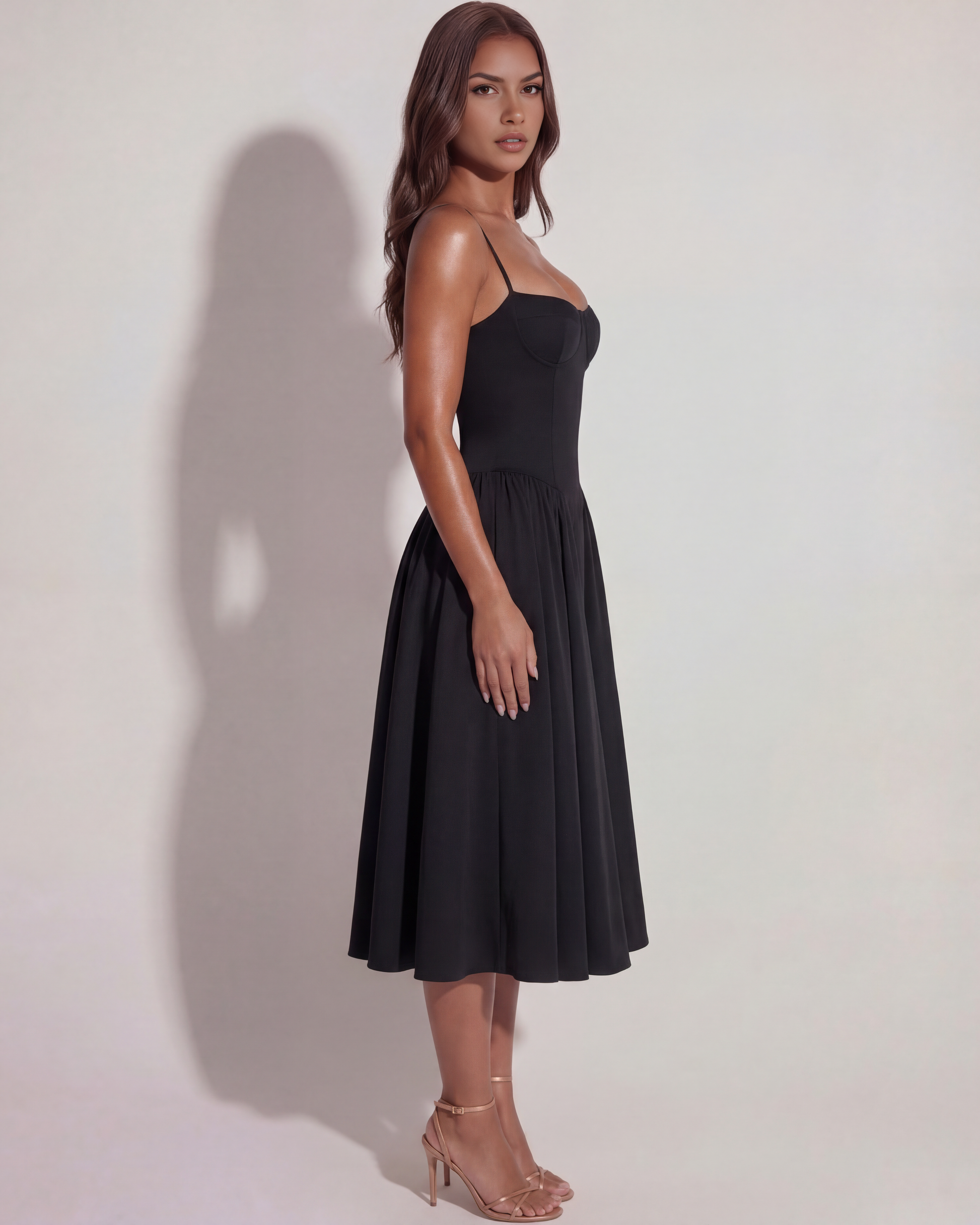 Vestido Francesca en color negro - Cloe Montiel