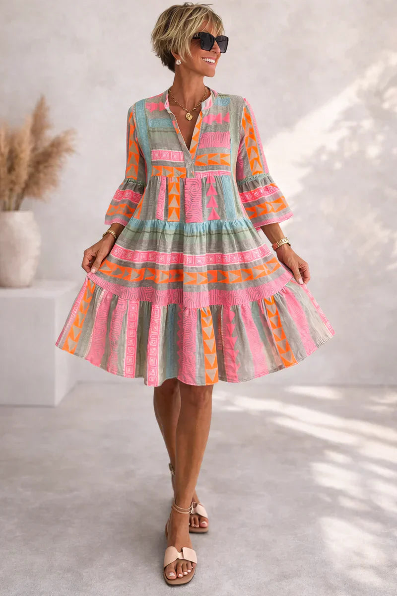 NOVA | Vestido midi vibrante con comodidad ligera para el fin de semana