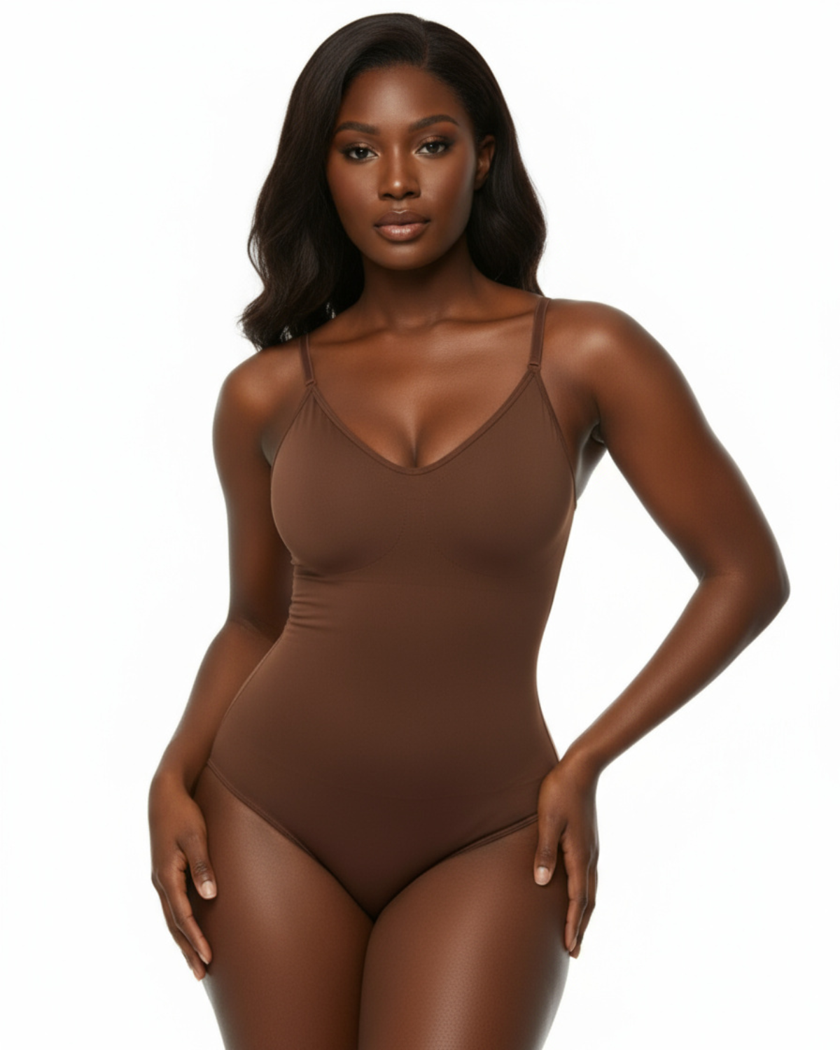 Snatched Shapewear Bodysuit en color marrón - Cloe Montiel