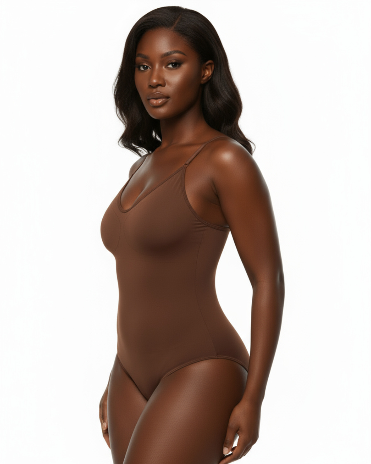 Snatched Shapewear Bodysuit en color marrón - Cloe Montiel