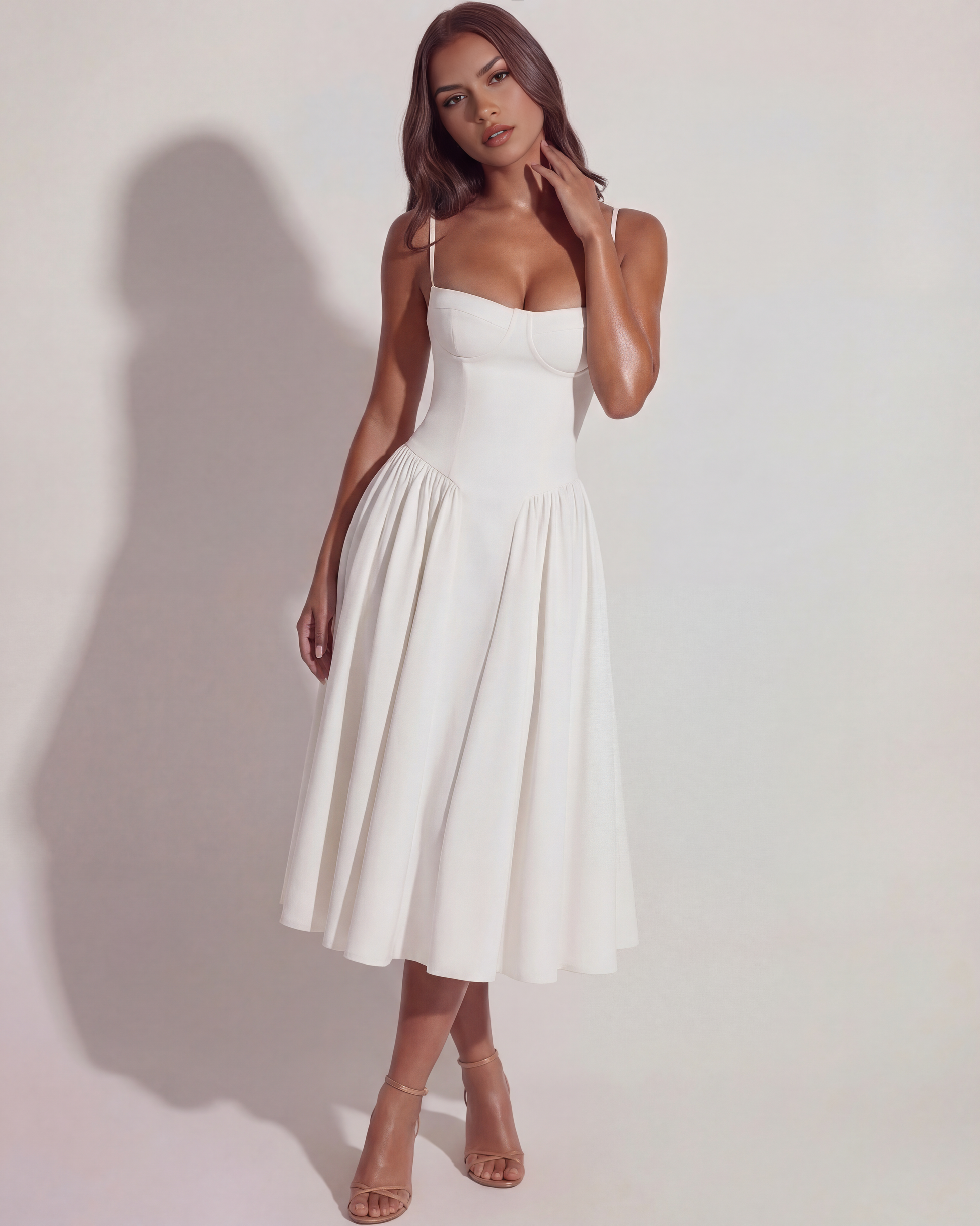 Vestido Francesca en color blanco - Cloe Montiel
