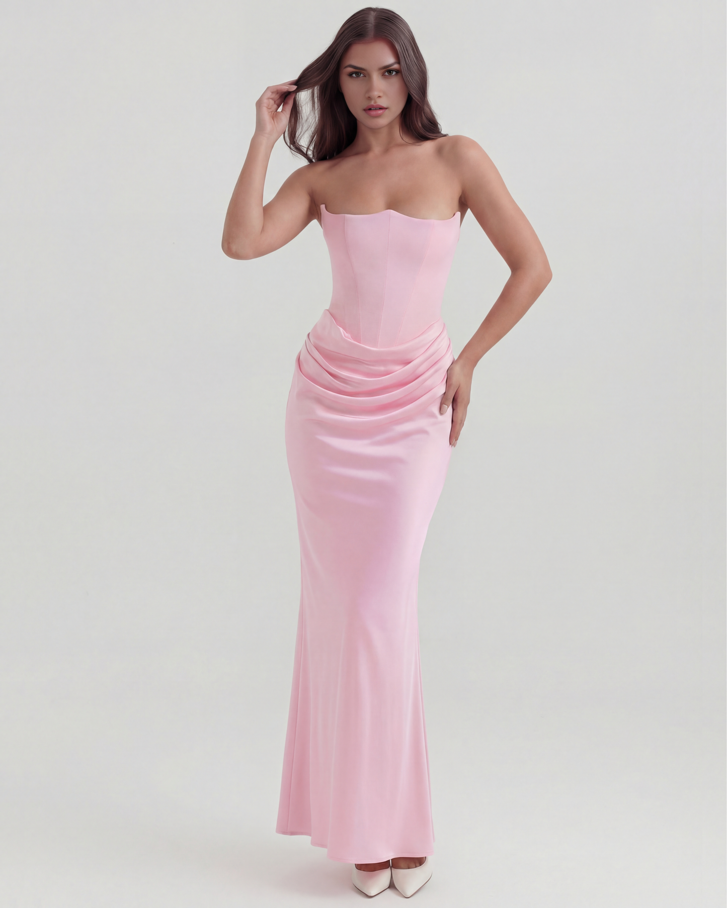 Vestido Rosalind en color rosa - Cloe Montiel