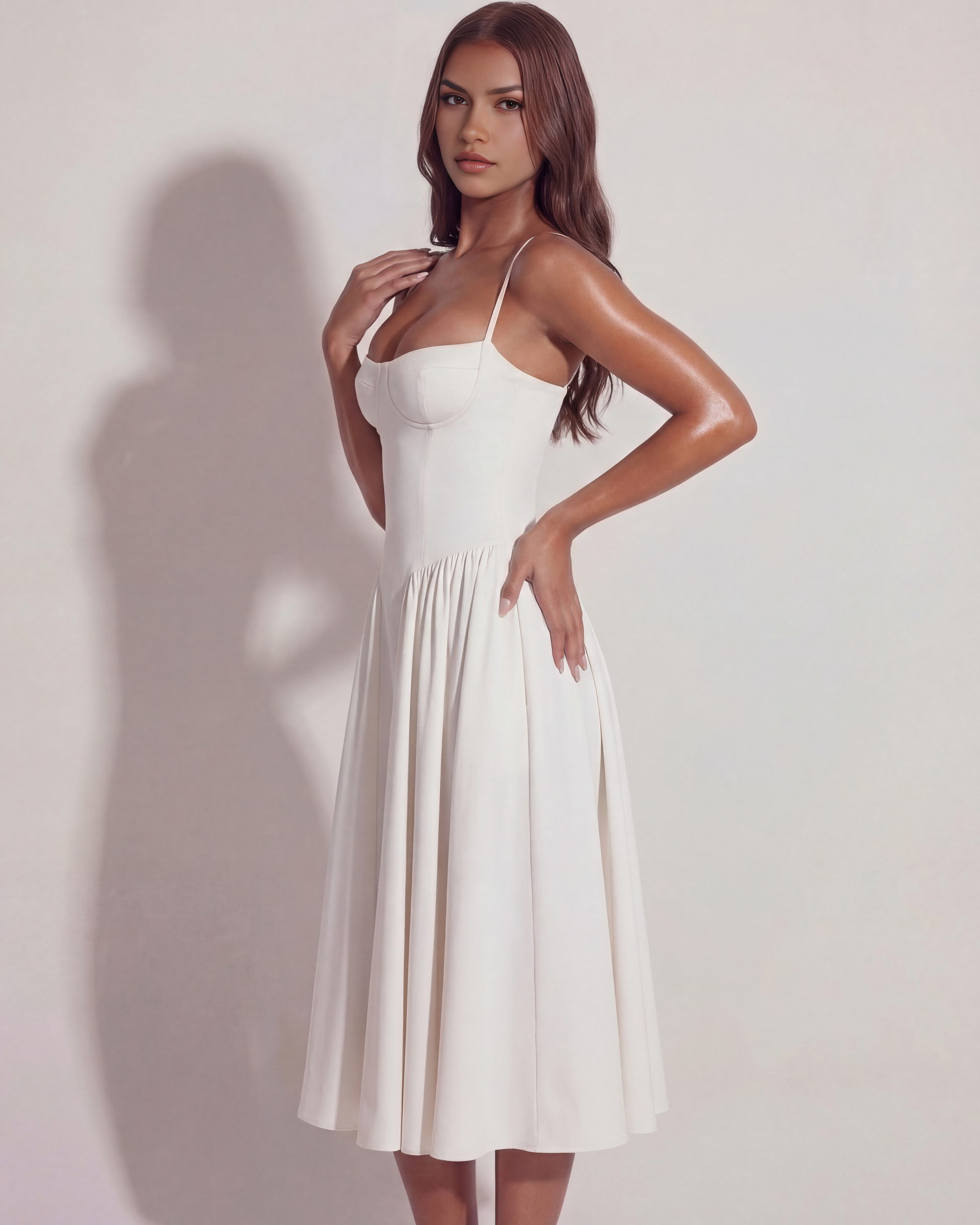 Vestido Francesca en color blanco - Cloe Montiel