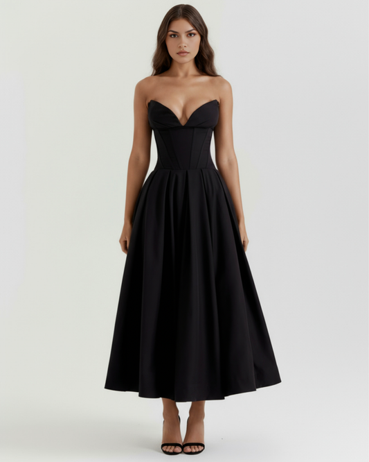 Vestido Amalfi en color negro - Cloe Montiel