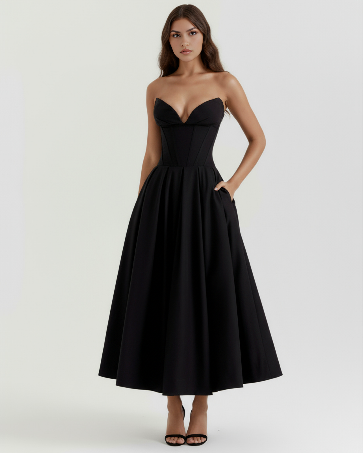 Vestido Amalfi en color negro - Cloe Montiel