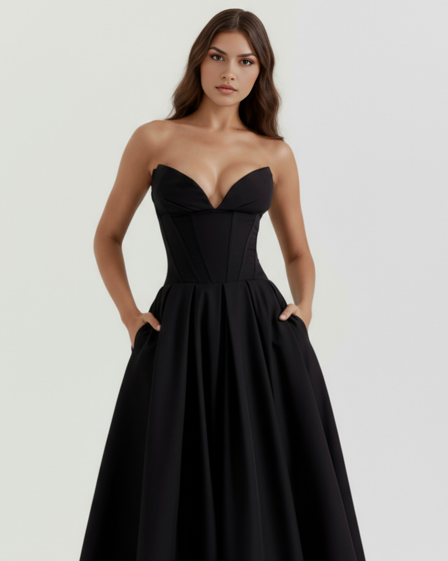 Vestido Amalfi en color negro - Cloe Montiel