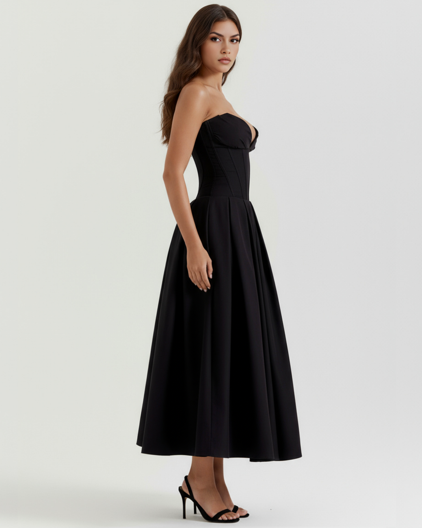 Vestido Amalfi en color negro - Cloe Montiel