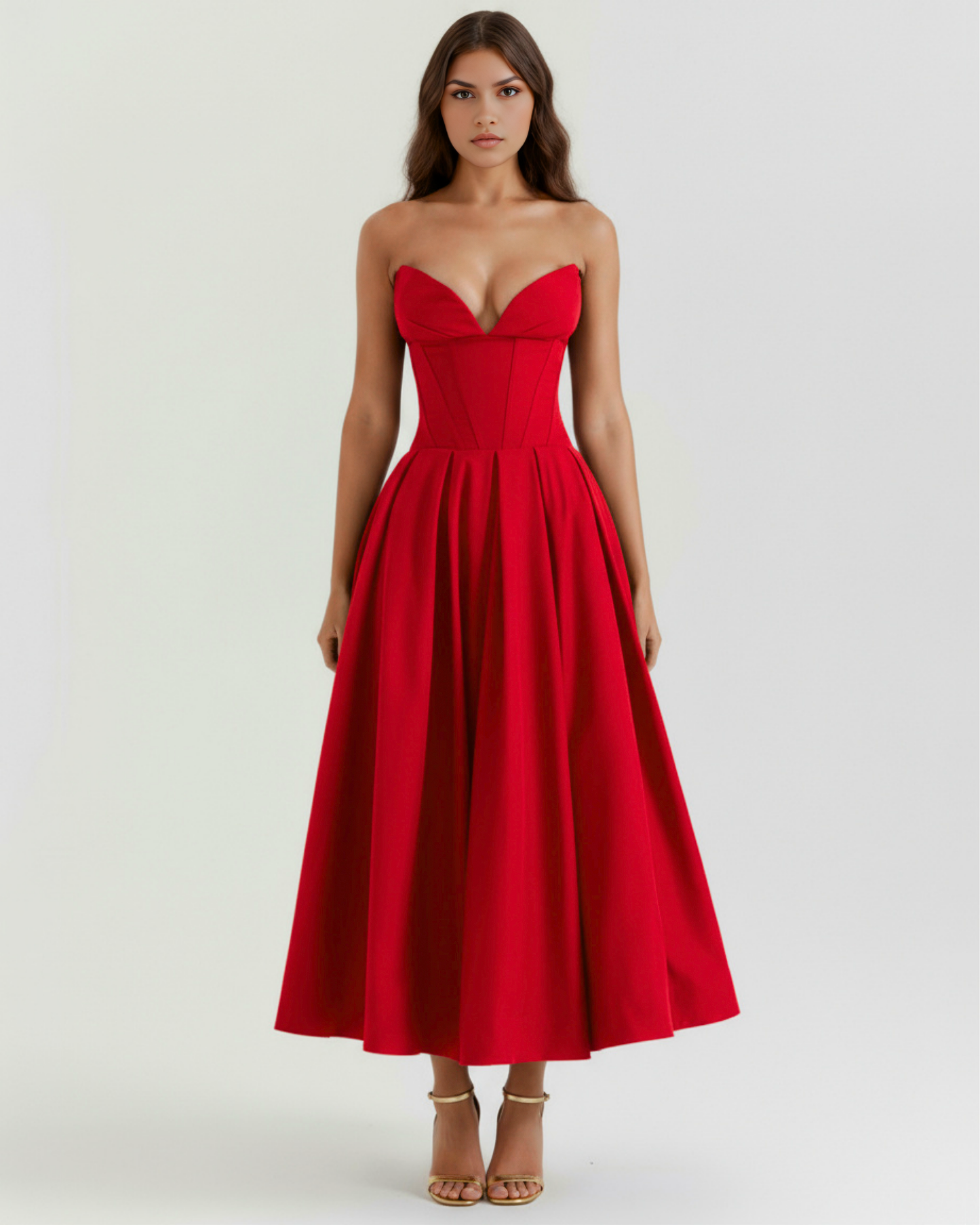 Vestido Amalfi en color rojo - Cloe Montiel