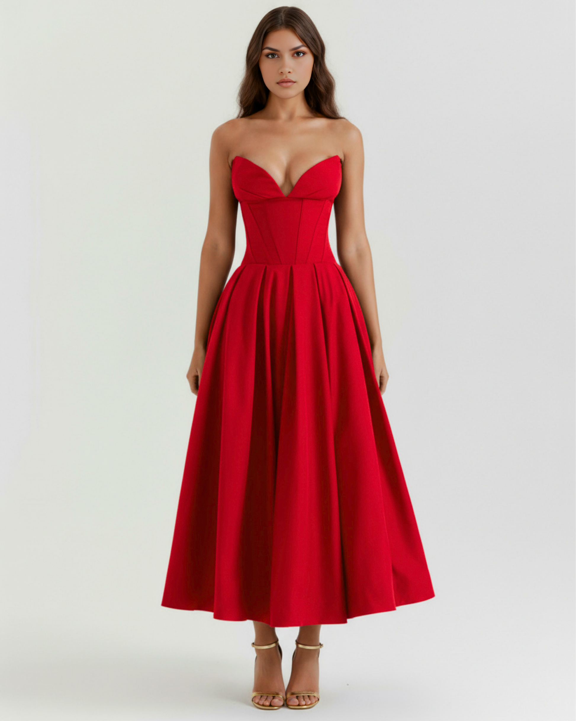 Vestido Amalfi en color rojo - Cloe Montiel