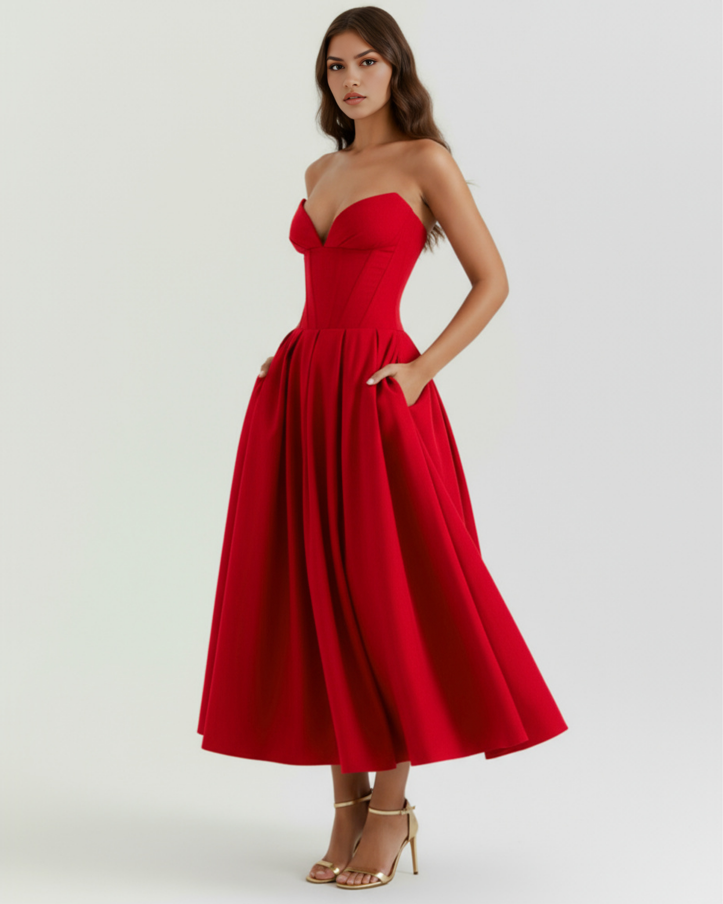Vestido Amalfi en color rojo - Cloe Montiel