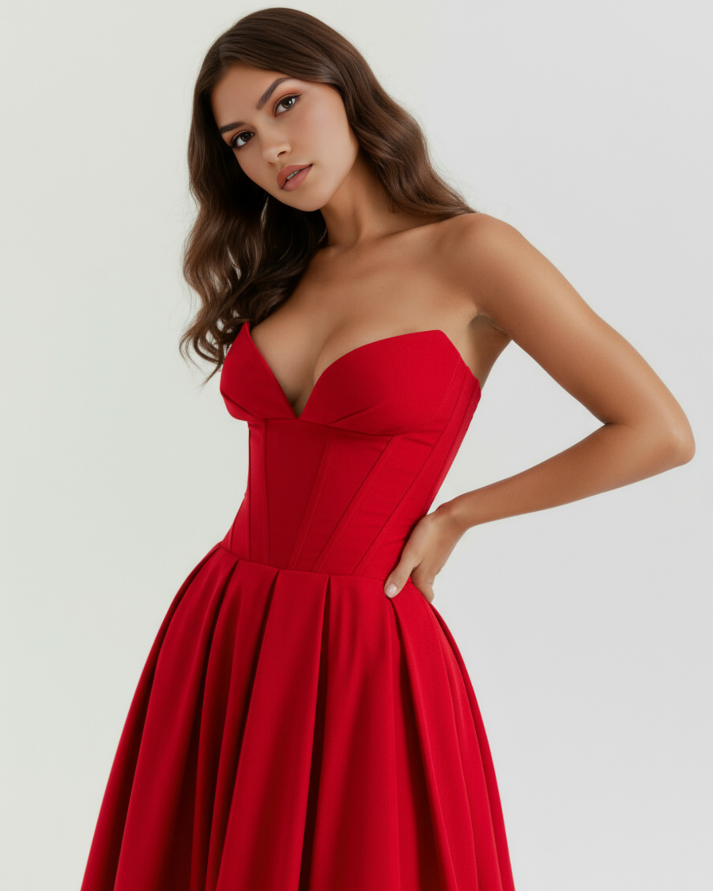 Vestido Amalfi en color rojo - Cloe Montiel