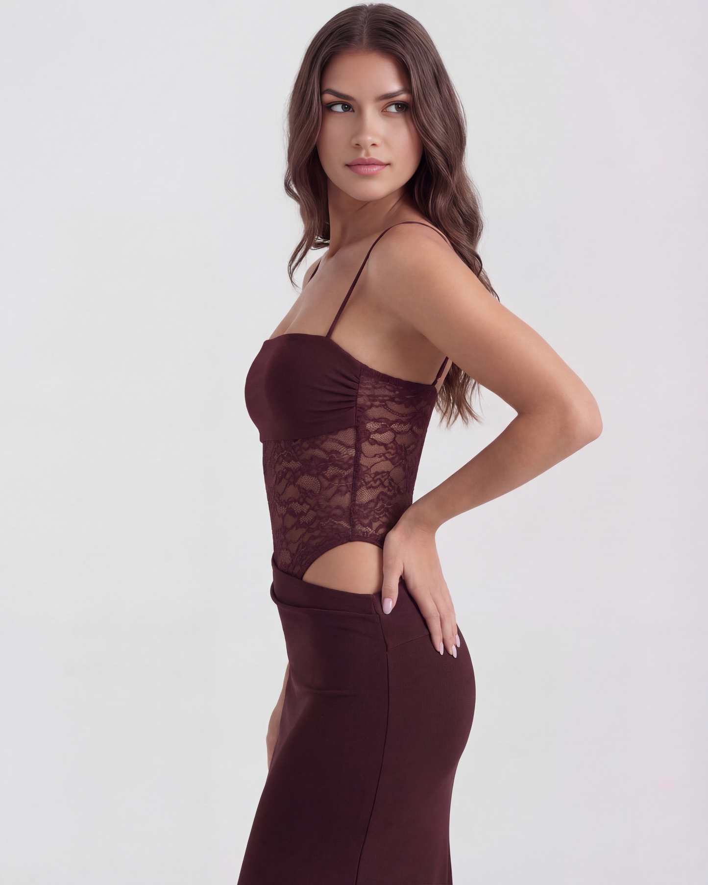 Valeria en color burdeos - Cloe Montiel