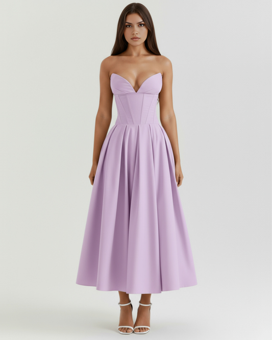 Vestido Amalfi en color violeta - Cloe Montiel