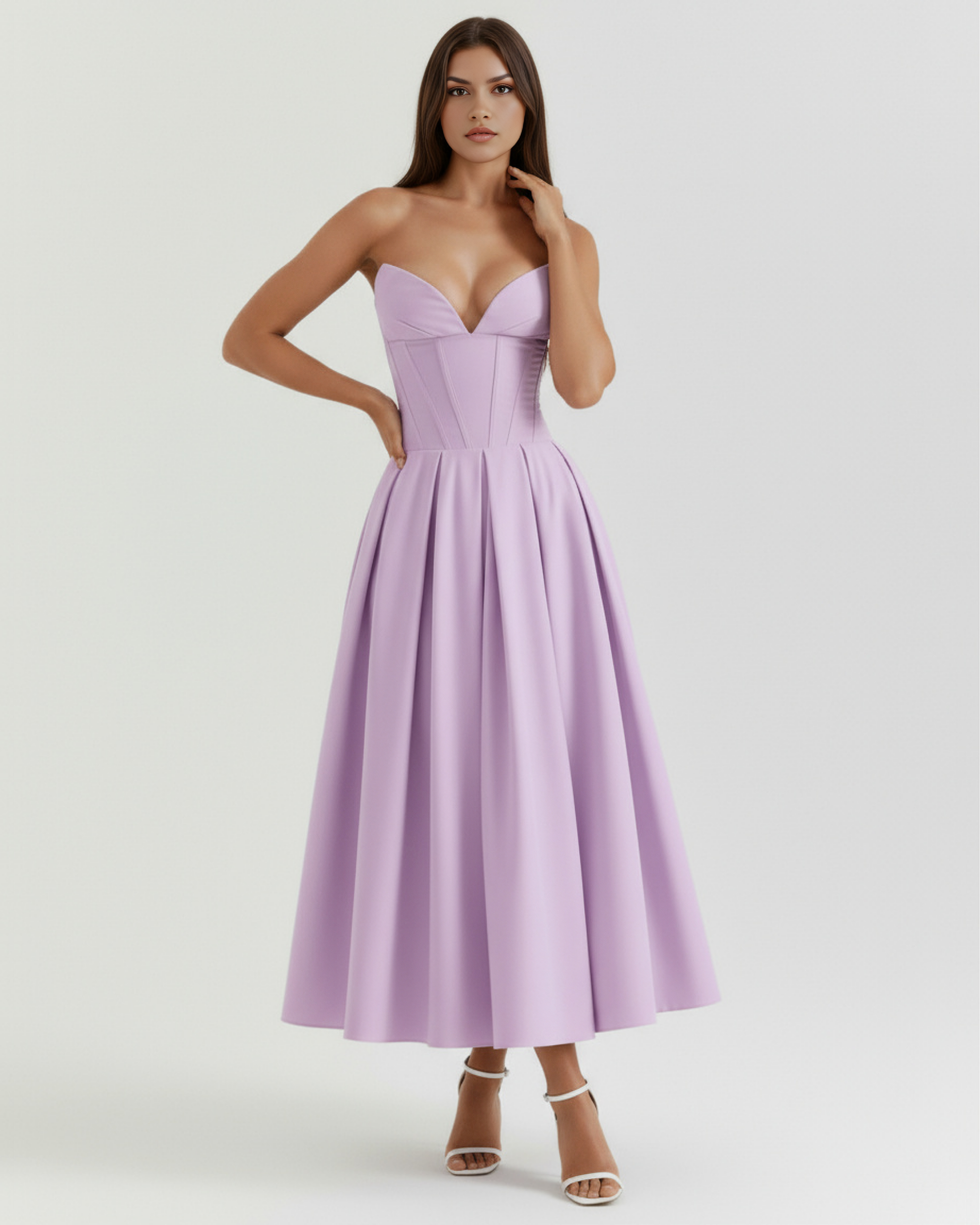Vestido Amalfi en color violeta - Cloe Montiel