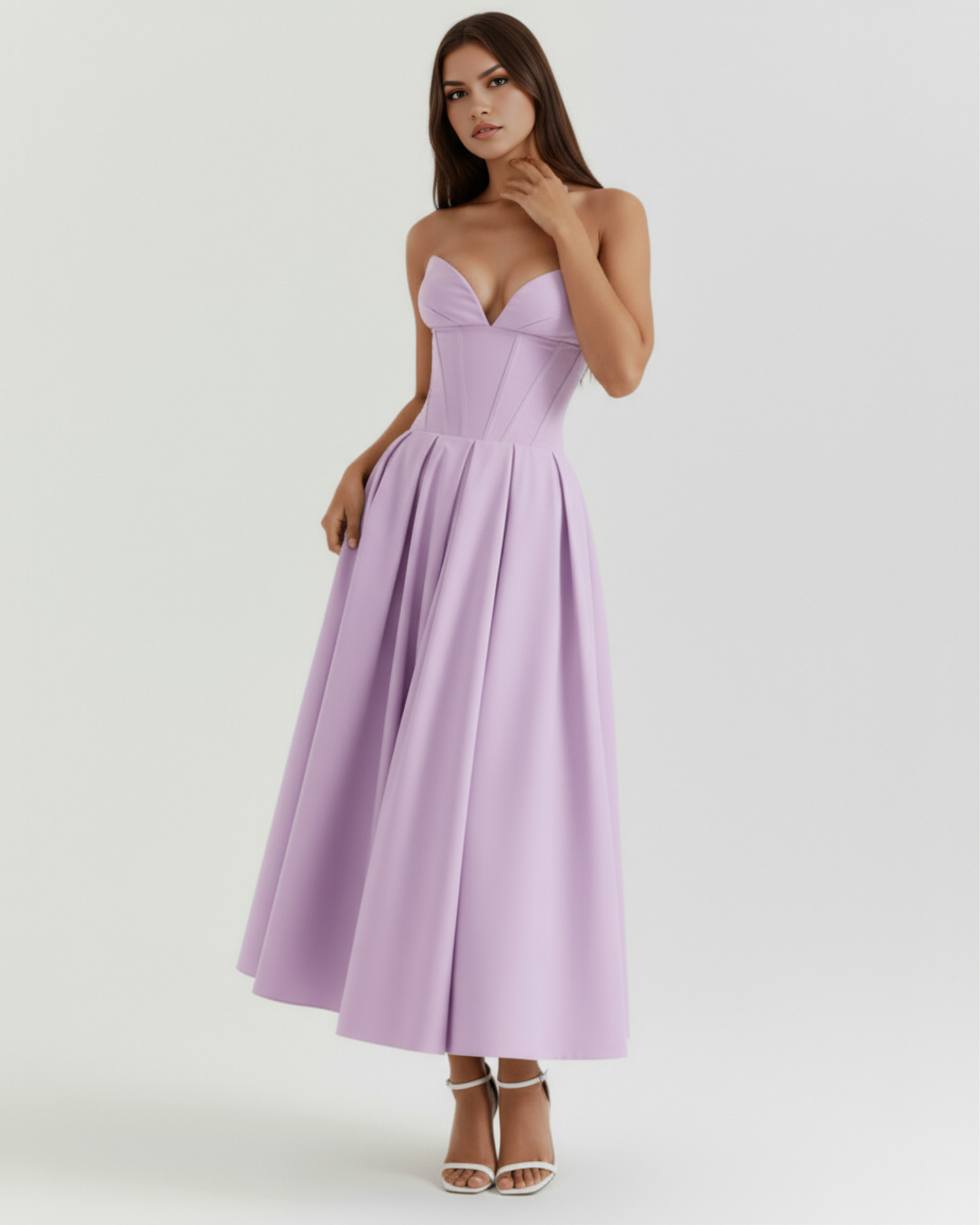 Vestido Amalfi en color violeta - Cloe Montiel
