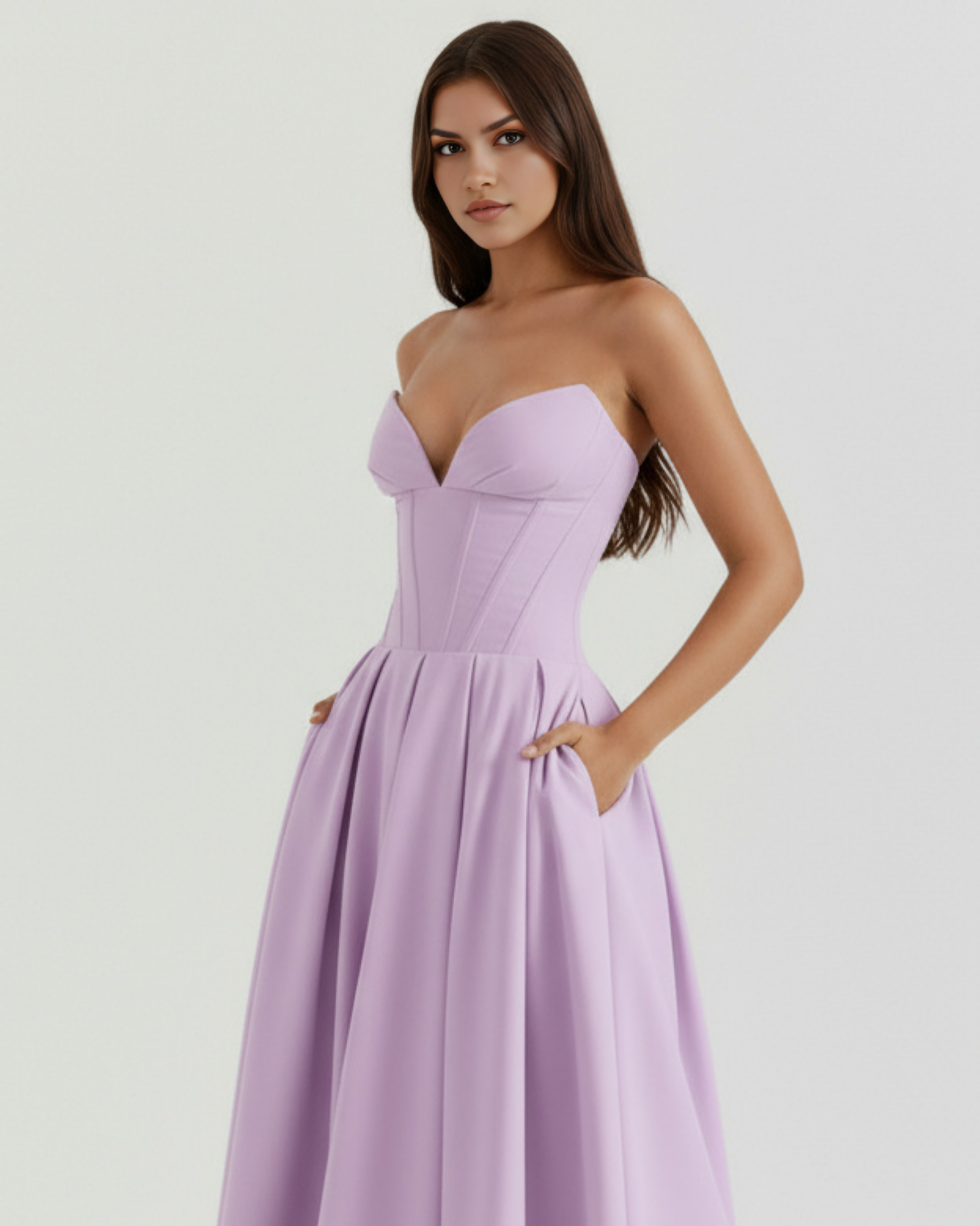 Vestido Amalfi en color violeta - Cloe Montiel