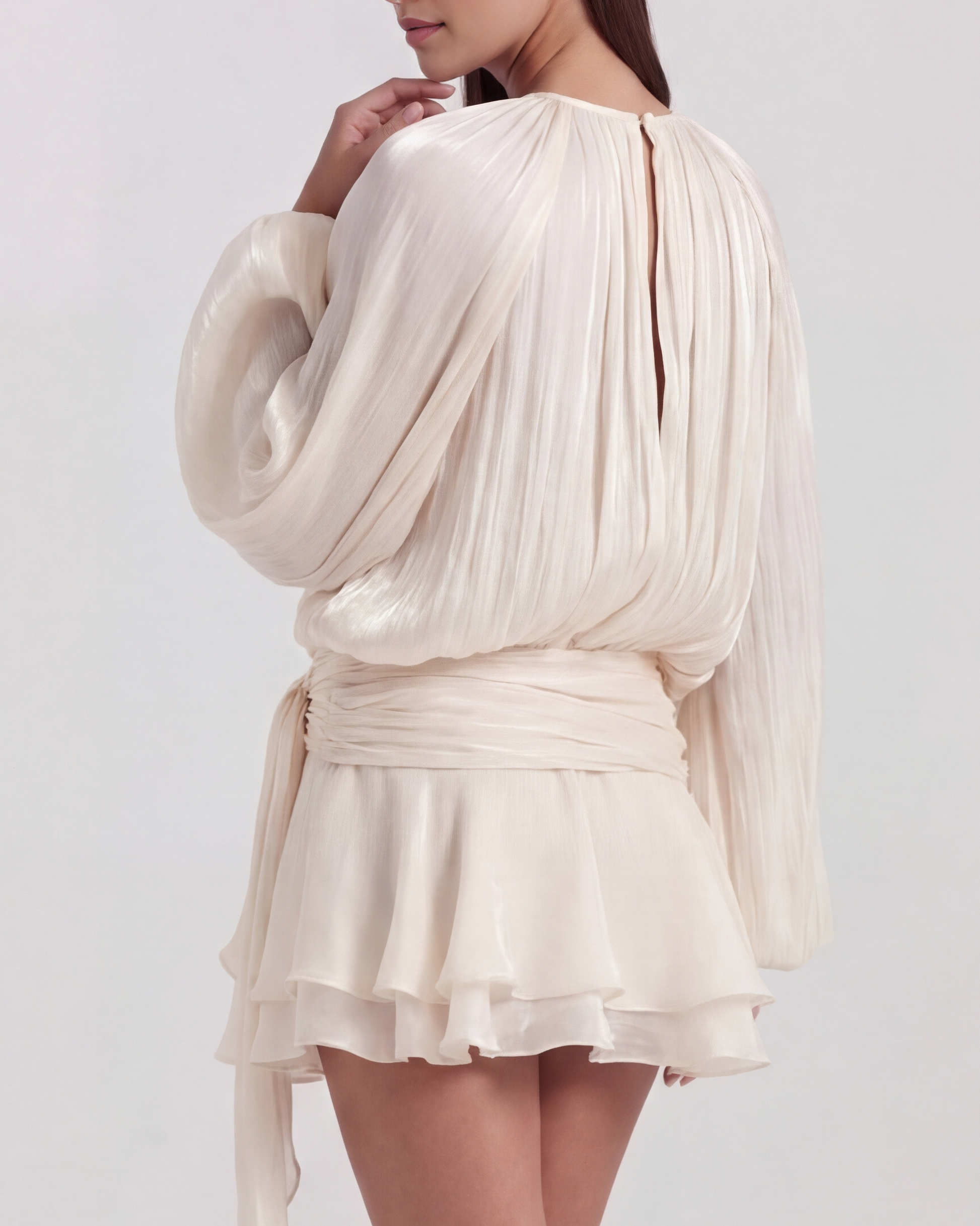 Vestido Giovanna en color crema - Cloe Montiel