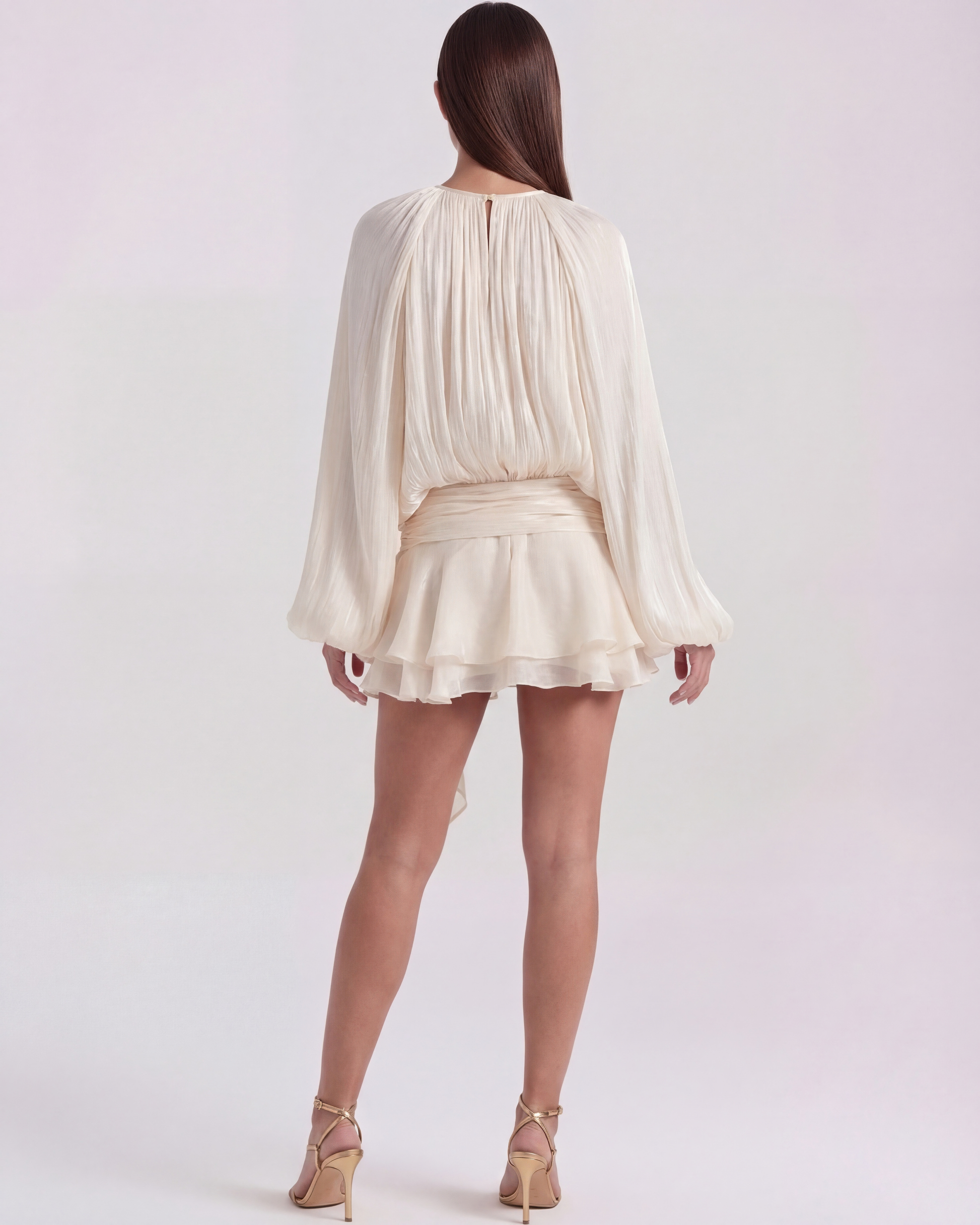 Vestido Giovanna en color crema - Cloe Montiel