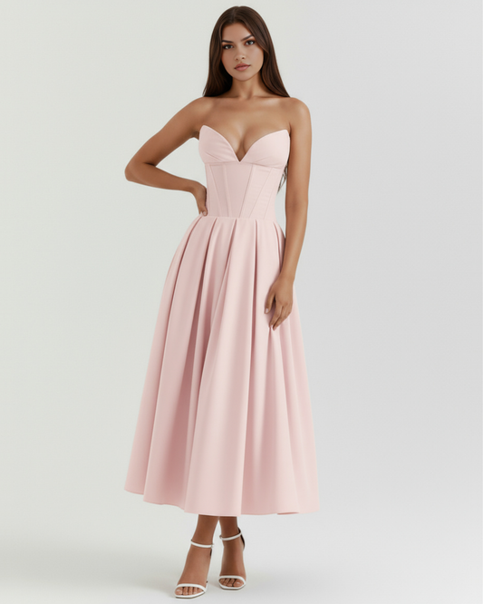 Vestido Amalfi en color rosa - Cloe Montiel