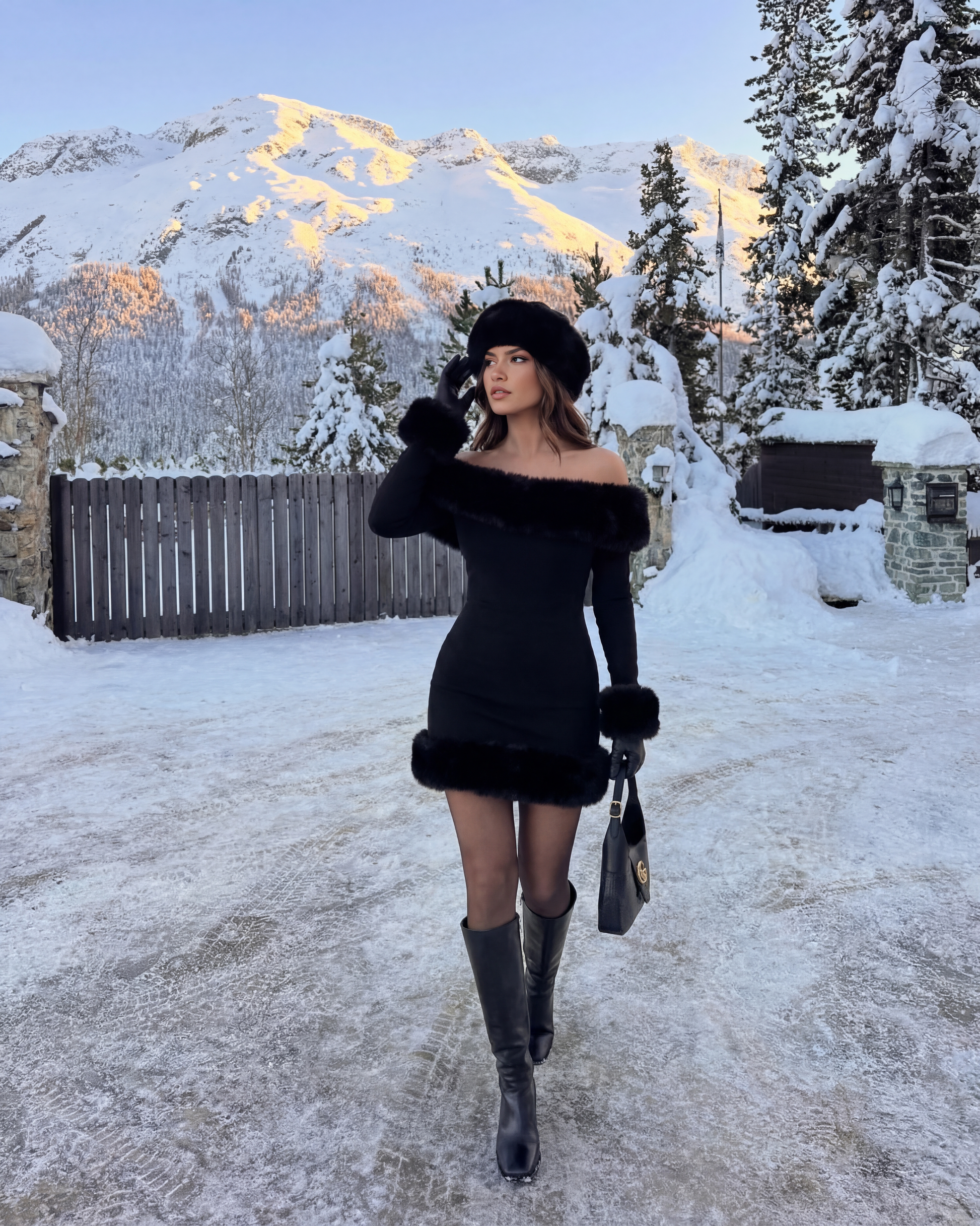 Vestido Bella en color negro - Cloe Montiel