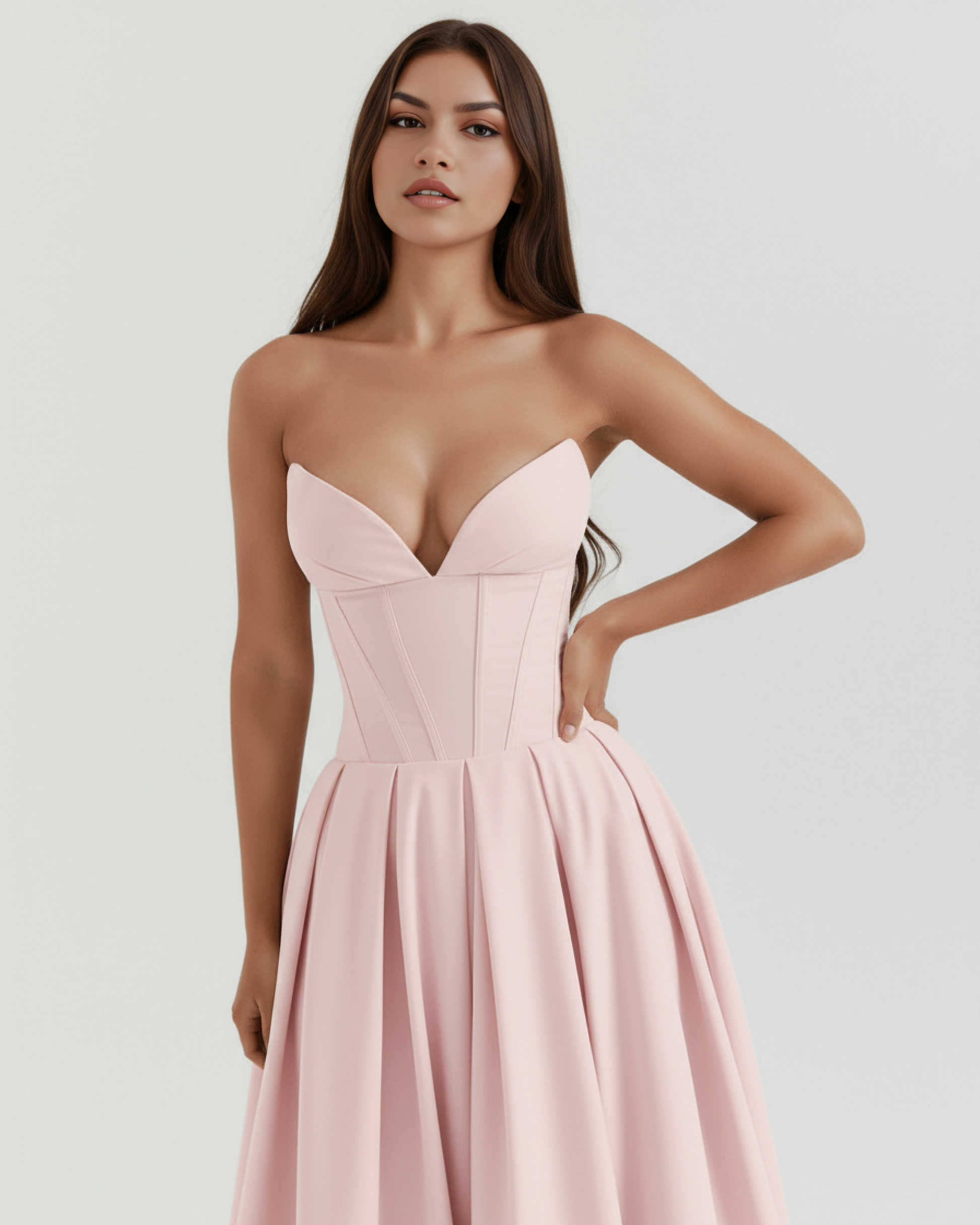 Vestido Amalfi en color rosa - Cloe Montiel