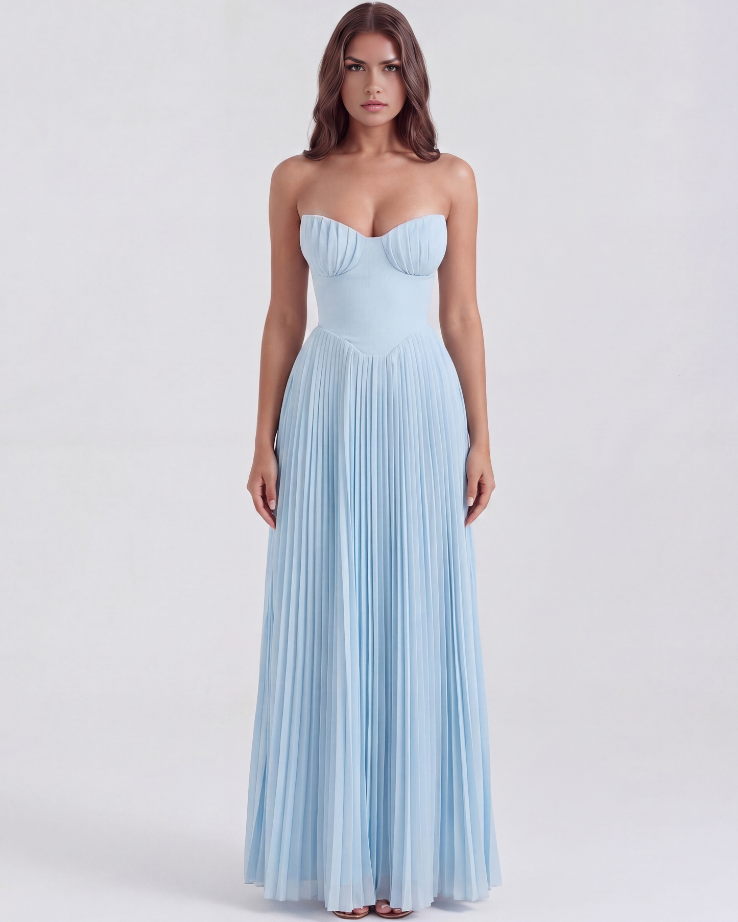 Vestido Siena en color azul bebé - Cloe Montiel