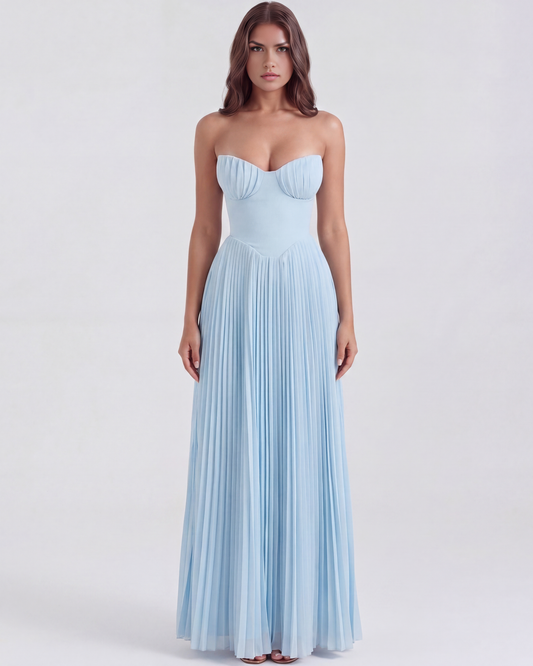 Vestido Siena en color azul bebé - Cloe Montiel