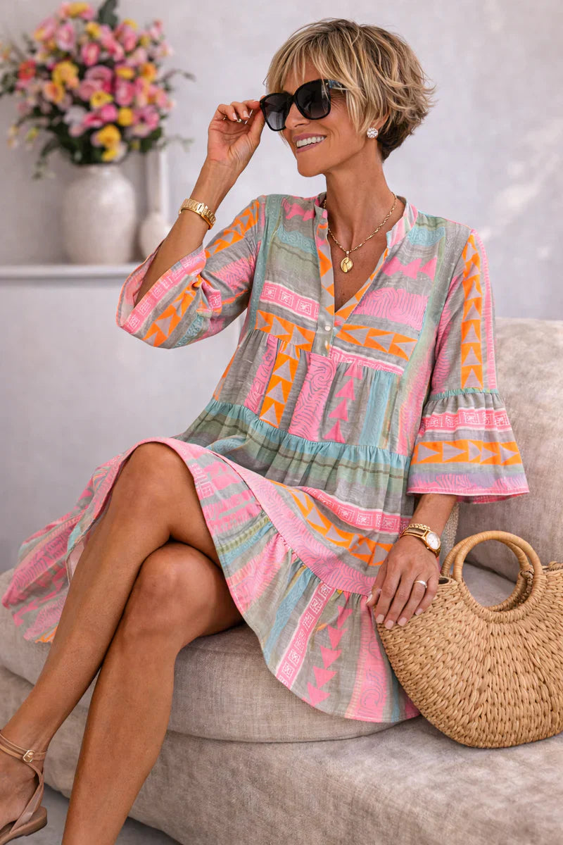 NOVA | Vestido midi vibrante con comodidad ligera para el fin de semana