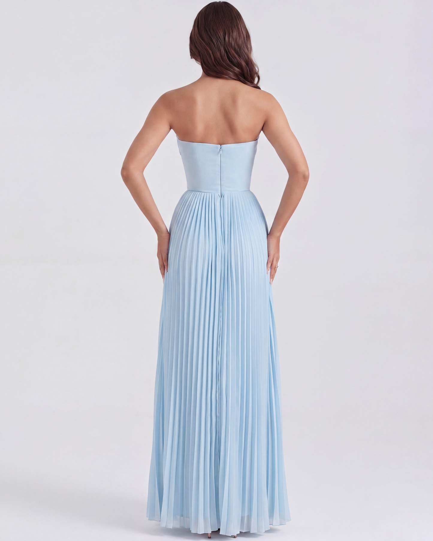 Vestido Siena en color azul bebé - Cloe Montiel