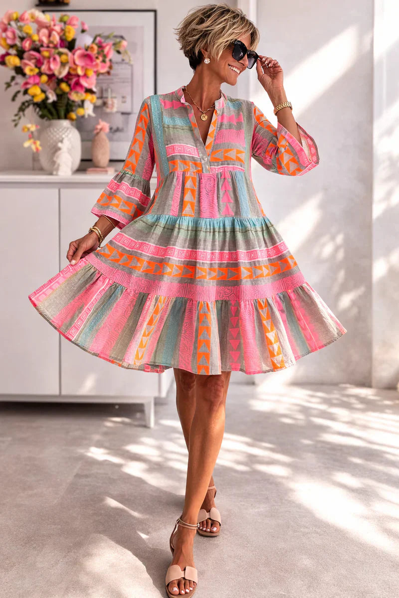 NOVA | Vestido midi vibrante con comodidad ligera para el fin de semana