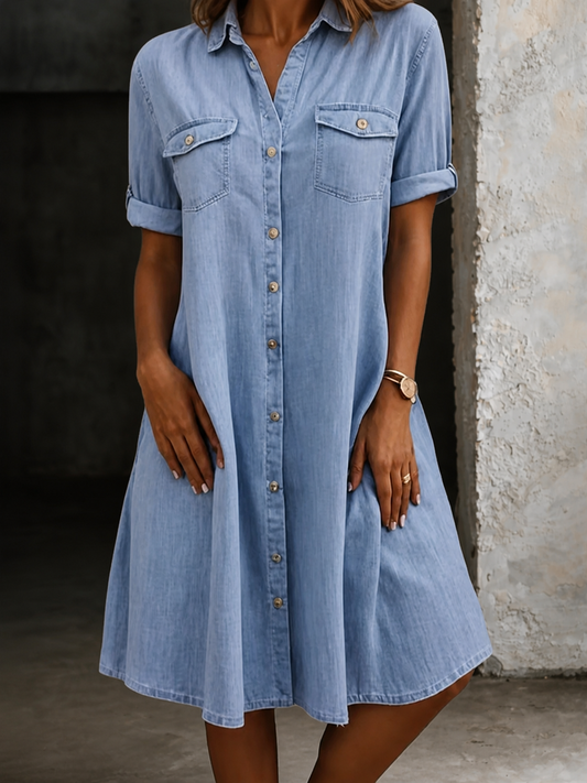 Patricia | Vestido midi vaquero casual