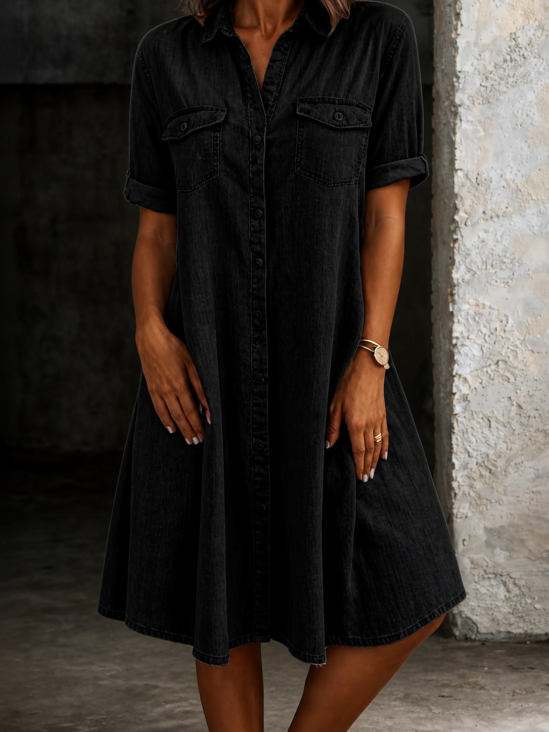 Patricia | Vestido midi vaquero casual