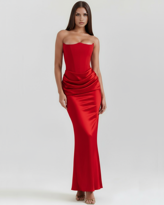 Vestido Rosalind en color rojo - Cloe Montiel