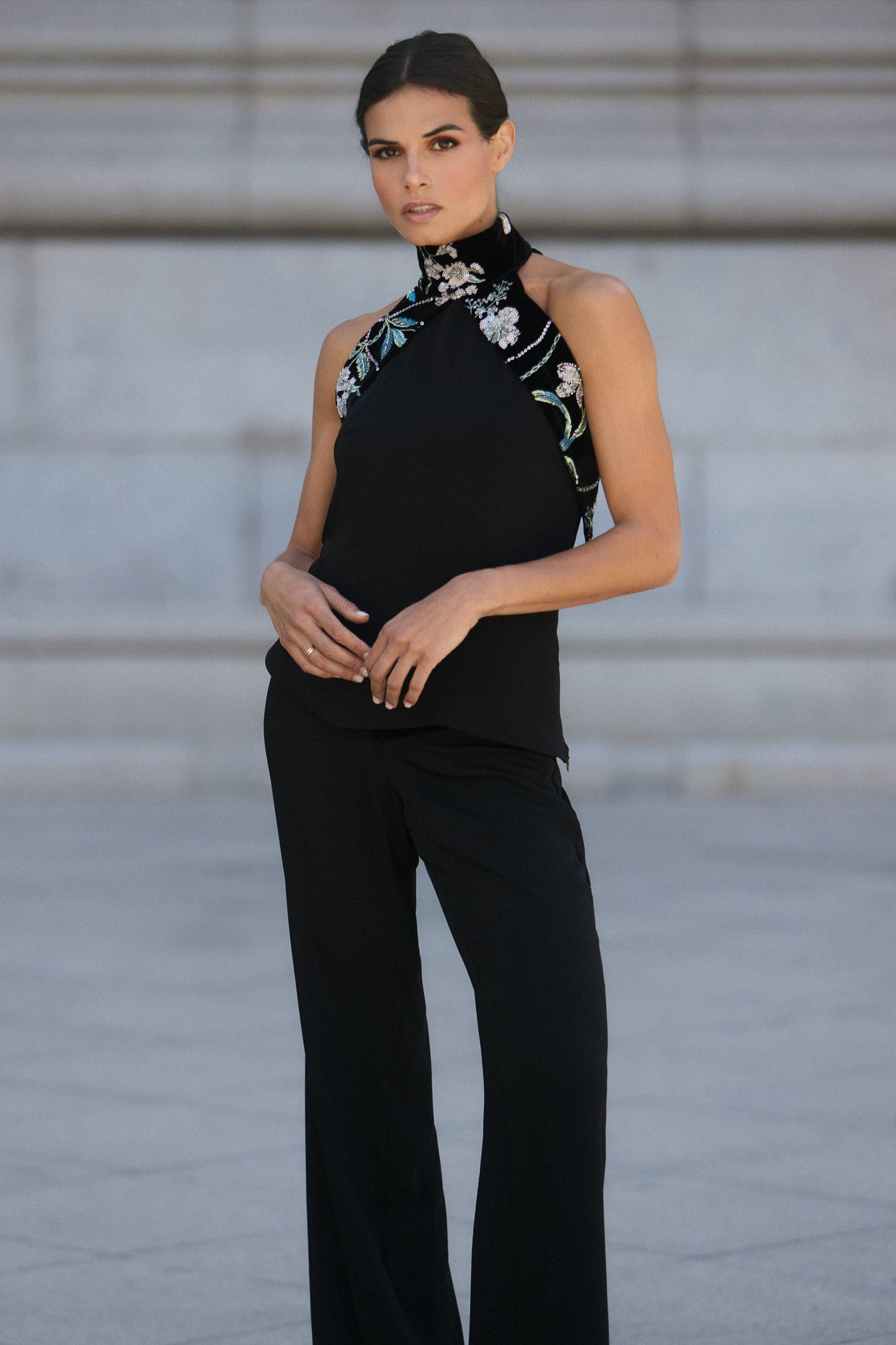 Pantalón fluido negro 2