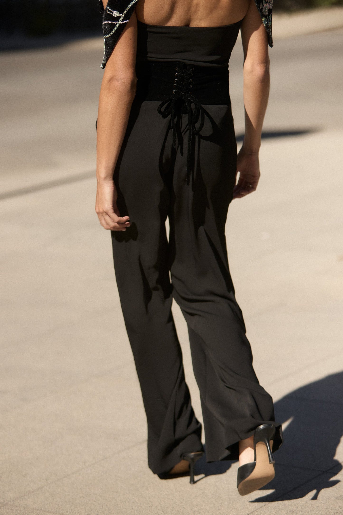 Pantalón fluido negro 2