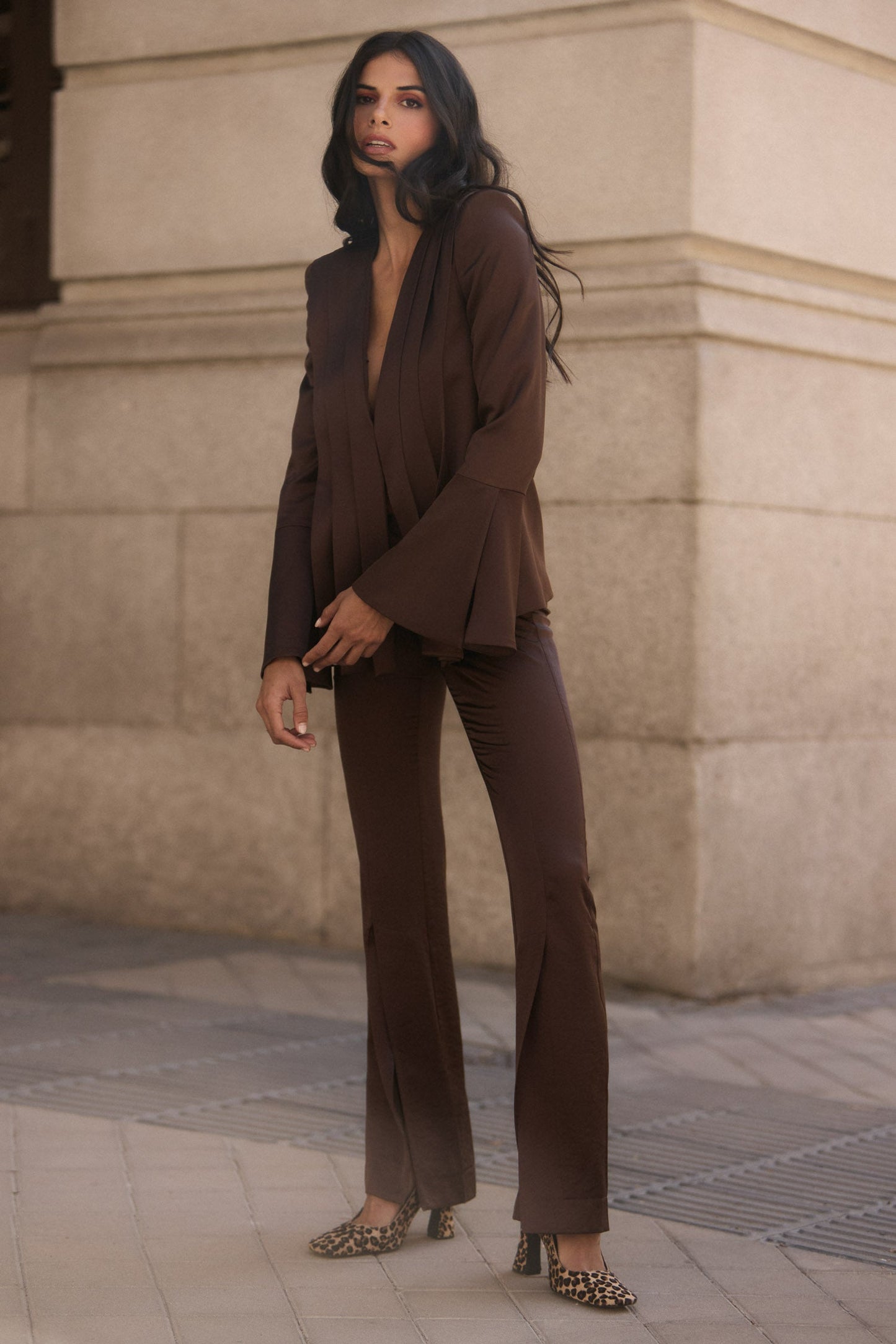 Top elegante marrón 2
