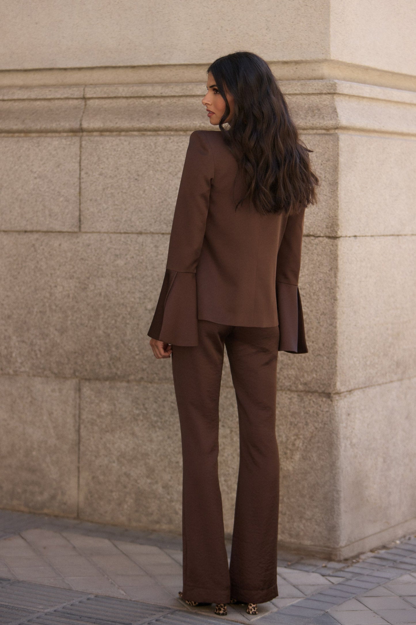Pantalón fluido marrón 2
