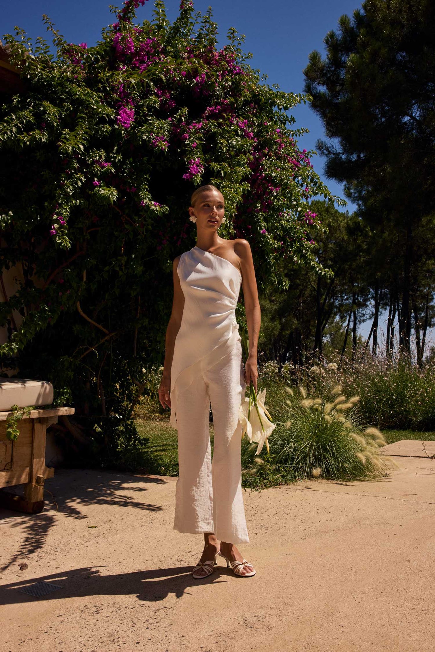 Pantalón fluido blanco 2