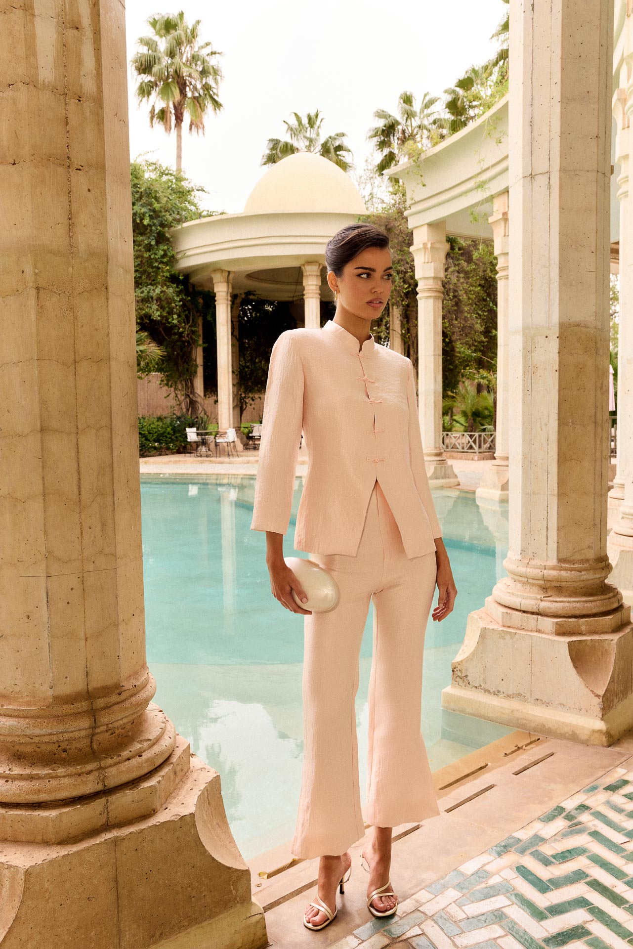 Blazer elegante rosa