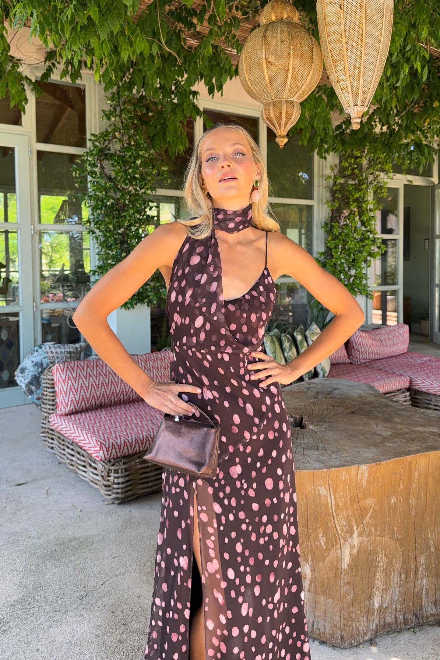 Vestido midi chocolate