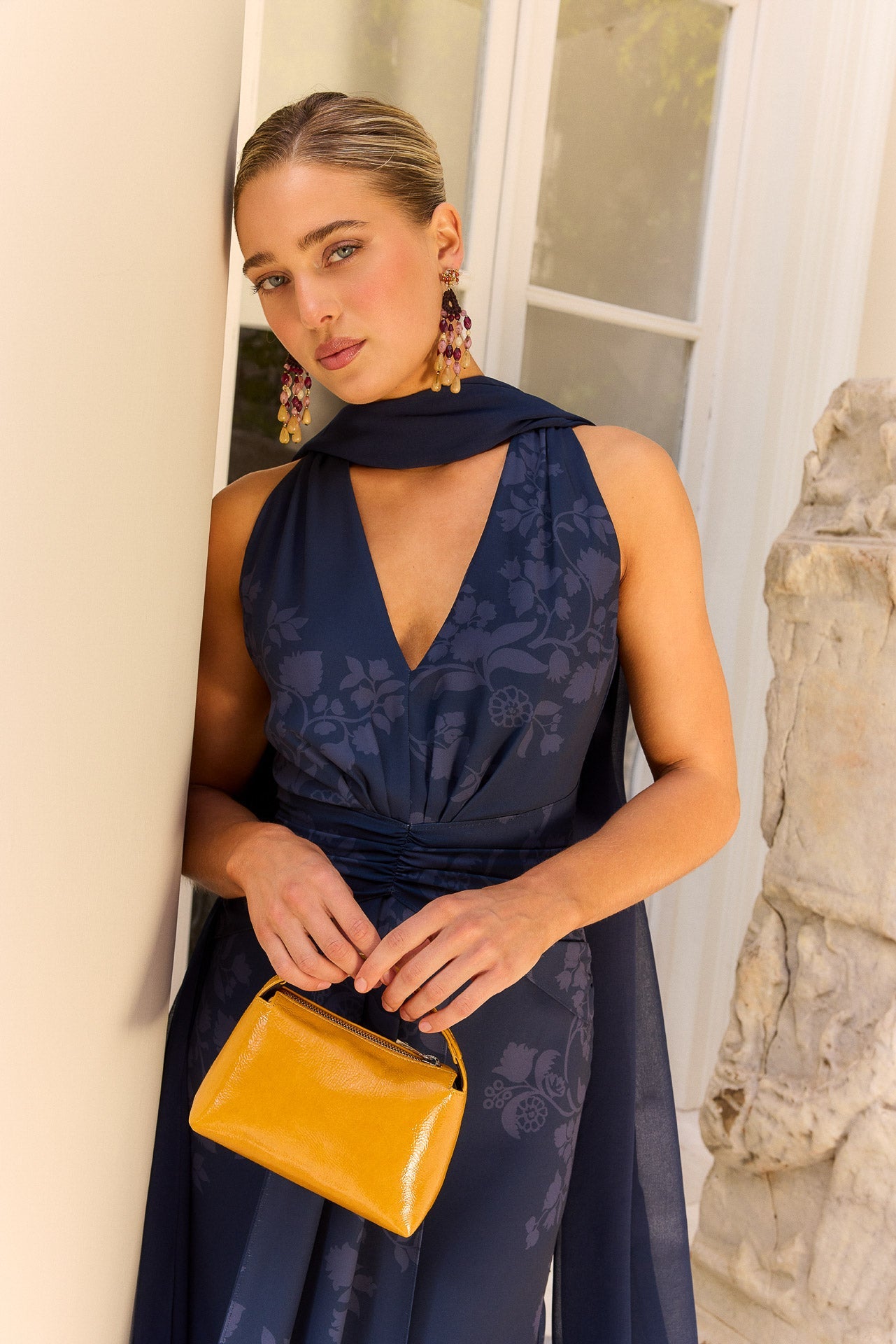 Vestido largo marino halter