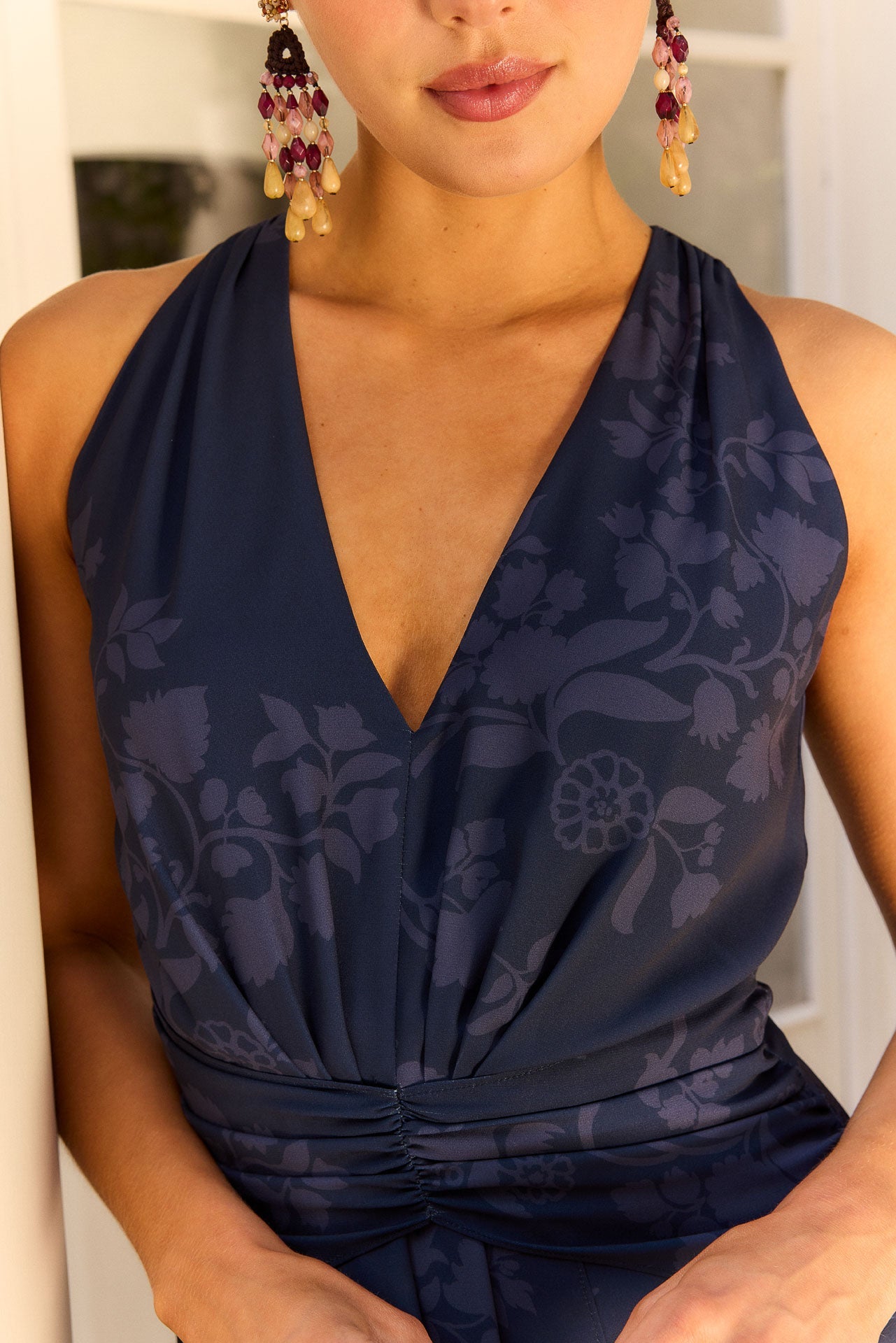 Vestido largo marino halter