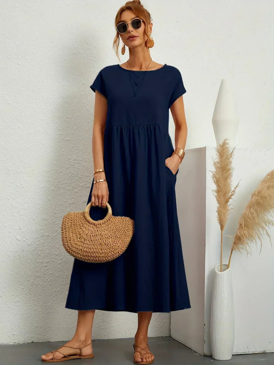 HEIKE | VESTIDO MIDI FLUIDO DE ELEGANCIA ATEMPORAL