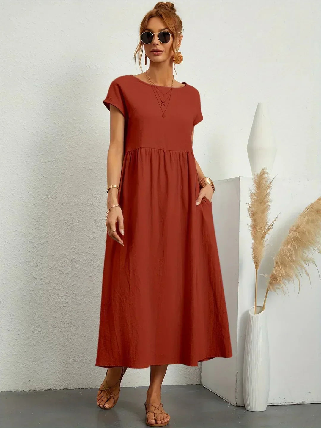 HEIKE | VESTIDO MIDI FLUIDO DE ELEGANCIA ATEMPORAL