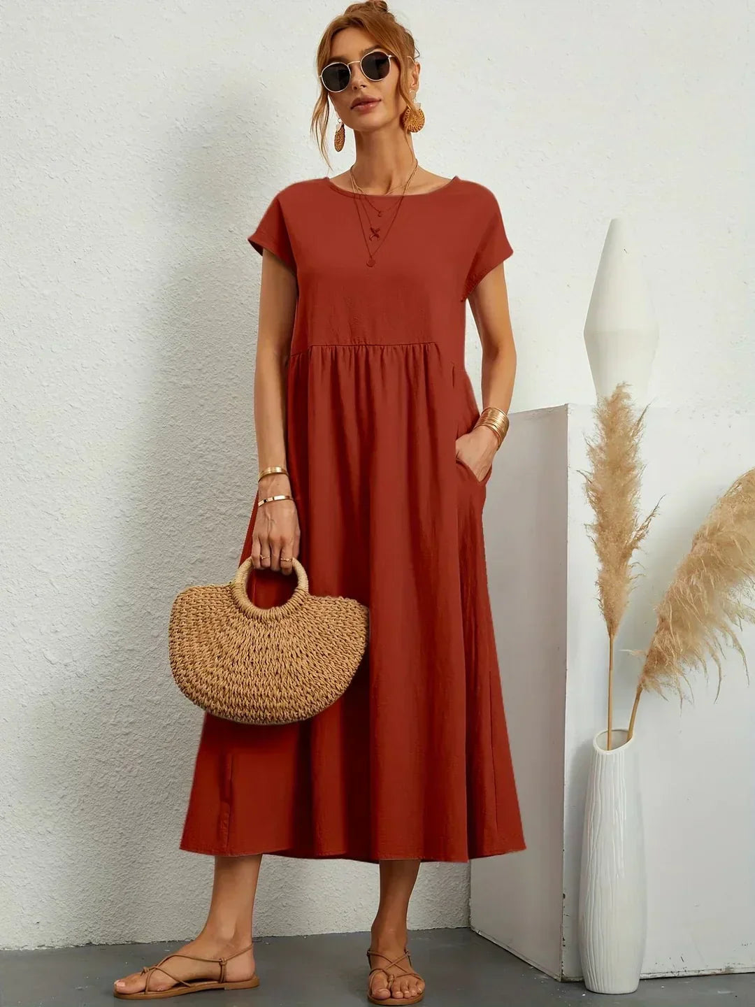 HEIKE | VESTIDO MIDI FLUIDO DE ELEGANCIA ATEMPORAL
